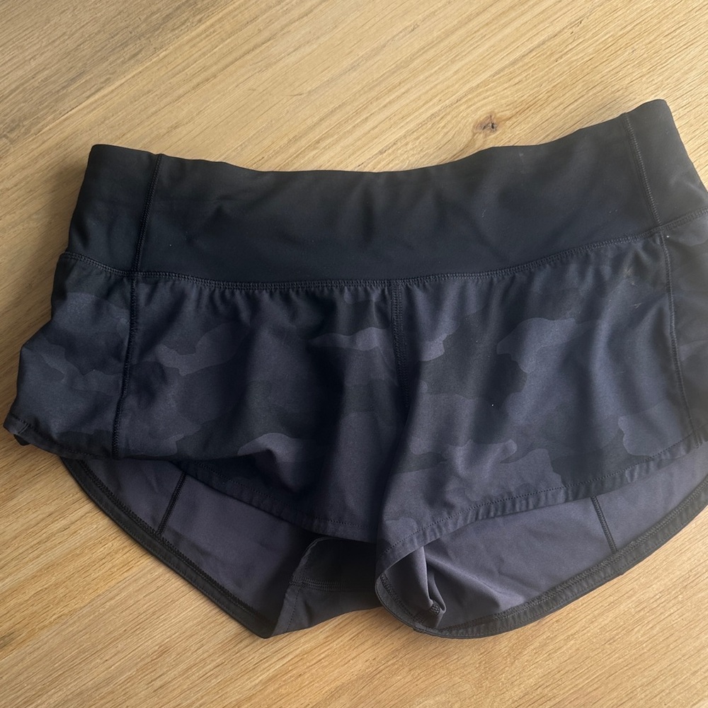 lululemon athletica Black Camouflage Athletic Shorts